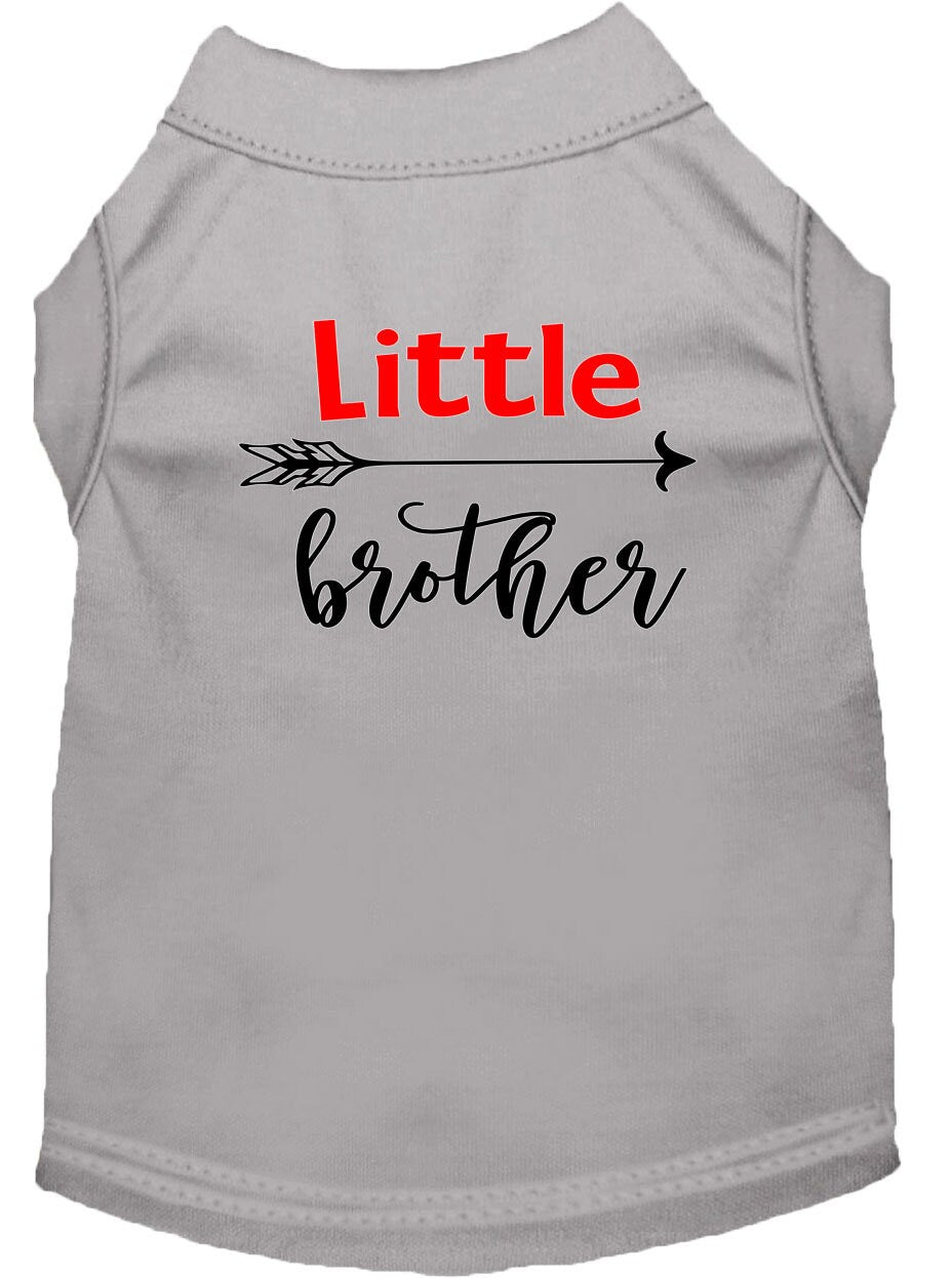 Pet Dog & Cat Shirt Screen Printed, "Little Brother"