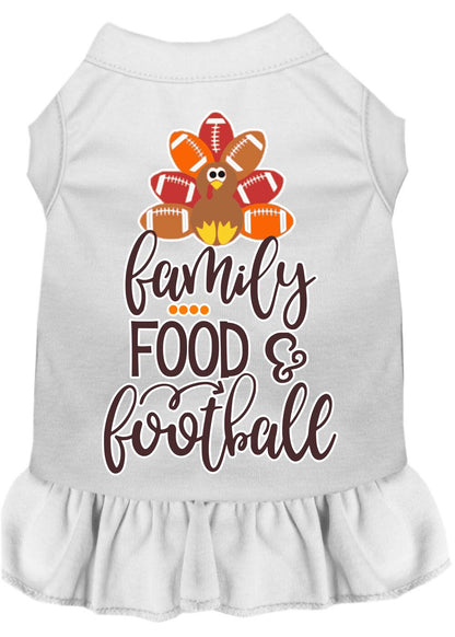 Pet Dog and Cat Dress Screen Printed, "Family, Food & Football"