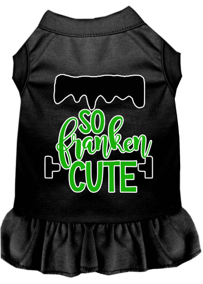 Halloween Pet Dog & Cat Dress Screen Printed, "So Franken Cute"