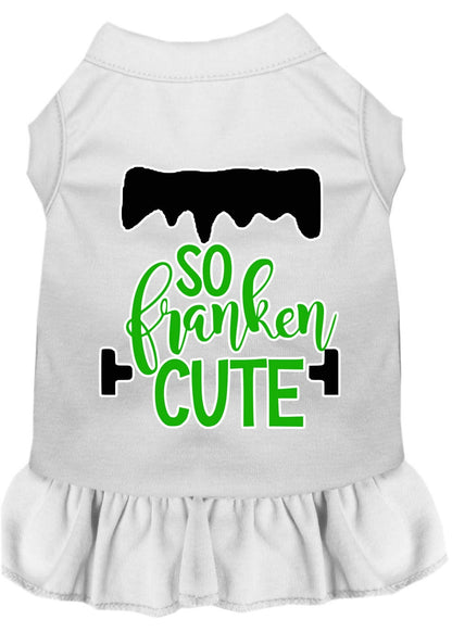 Halloween Pet Dog & Cat Dress Screen Printed, "So Franken Cute"