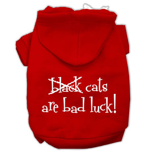 Halloween Pet, Dog & Cat Hoodie Screen Printed, "Black Cats Are Bad Luck"