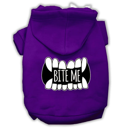 Pet, Dog & Cat Hoodie Screen Printed, "Bite Me"