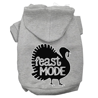 Thanksgiving Pet, Dog and Cat Hoodie Screen Printed, "Feast Mode"