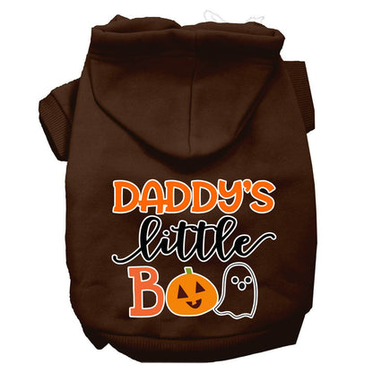 Halloween Pet, Dog & Cat Hoodie Screen Printed, "Daddy's Little Boo"