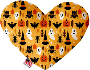 Halloween Pet & Dog Canvas or Plush Heart or Bone Toy, "Trick-Or-Treat Group" (Available in different sizes, and 10 different patterns!)