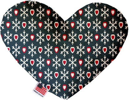 Pet and Dog Canvas or Plush Heart or Bone Toy, "Winter Wonderland Group" (Available in different sizes, and 10 different patterns!)