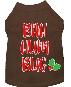 Christmas Pet Dog & Cat Shirt Screen Printed, "Bah Humbug"