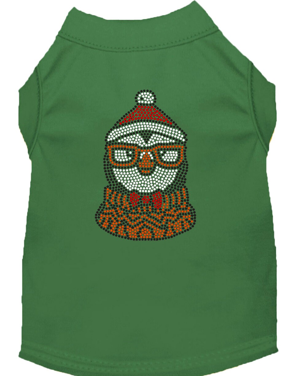 Christmas Pet Dog & Cat Shirt Rhinestone, "Hipster Penguin"