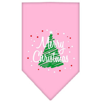 Christmas Pet and Dog Bandana Screen Printed, "Scribble Merry Christmas"