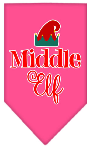 Christmas Pet and Dog Bandana Screen Printed, "Middle Elf"