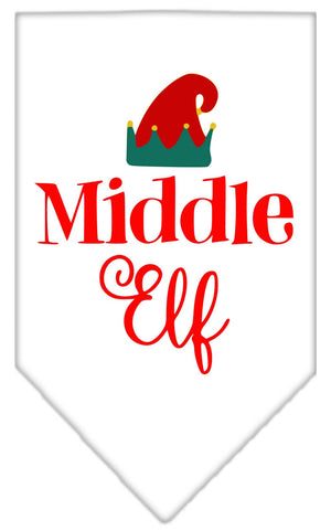 Christmas Pet and Dog Bandana Screen Printed, "Middle Elf"
