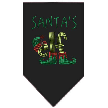 Christmas Pet and Dog Bandana Rhinestone, "Santa's Elf"