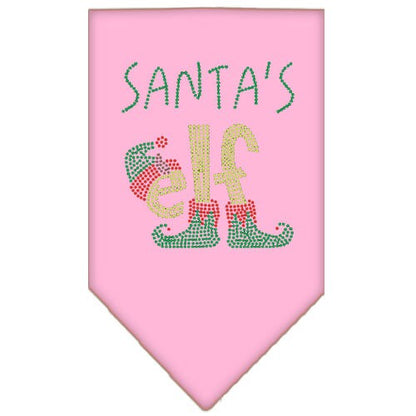 Christmas Pet and Dog Bandana Rhinestone, "Santa's Elf"