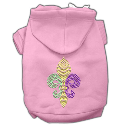 Pet, Dog & Cat Hoodie Rhinestone, "Mardi Gras Fleur De Lis"