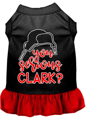 Christmas Pet Dog & Cat Dress Screen Printed, "You Serious Clark?"