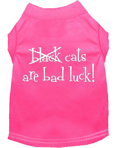 Pet Dog & Cat Shirt Screen Printed, "Black Cats Are Bad Luck"