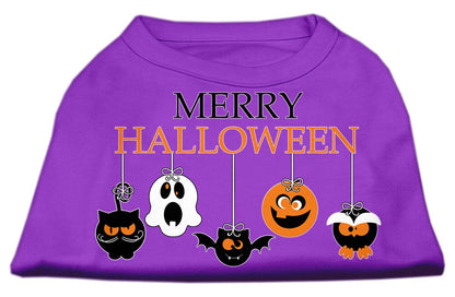 Pet Dog & Cat Shirt Screen Printed, "Merry Halloween"