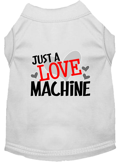 Pet Dog & Cat Shirt Screen Printed, "Just A Love Machine"