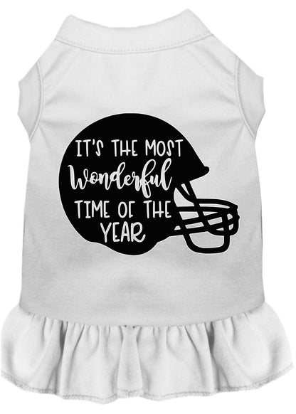 Pet Dog & Cat Dress Screen Printed, "Most Wonderful Time of the Year (Football)"