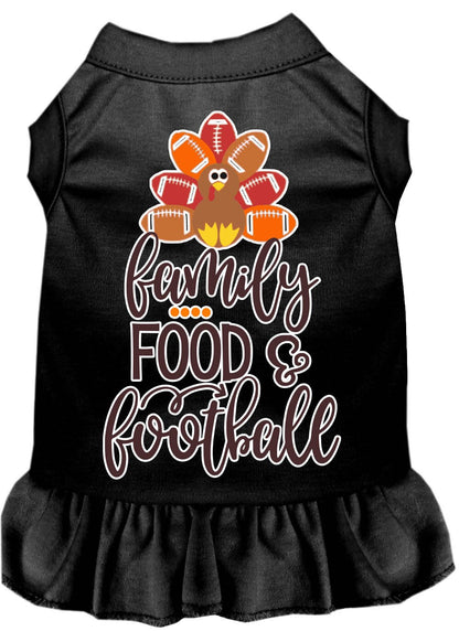 Pet Dog and Cat Dress Screen Printed, "Family, Food & Football"