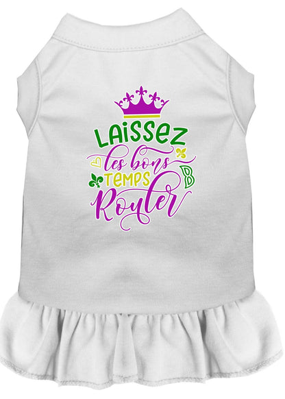 Pet Dog and Cat Dress Screen Printed, "Laissez Les Bons Temps Rouler"