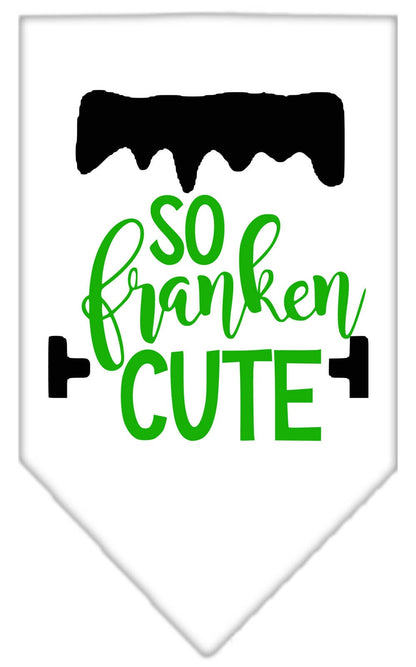 Halloween Pet and Dog Bandana Screen Printed, "So Franken Cute"