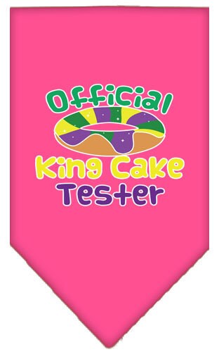 Pet and Dog Bandana Screen Printed, "King Cake Tester"