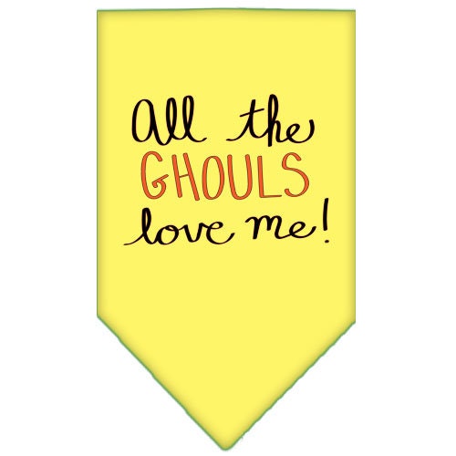 Halloween Pet and Dog Bandana Screen Printed, "All The Ghouls Love Me"