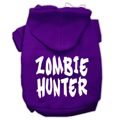 Halloween Pet, Dog & Cat Hoodie Screen Printed, "Zombie Hunter"