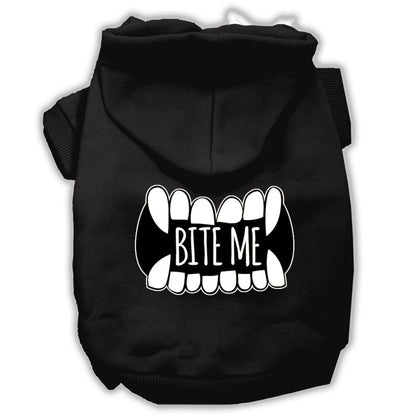 Pet, Dog & Cat Hoodie Screen Printed, "Bite Me"