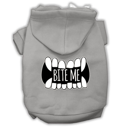 Pet, Dog & Cat Hoodie Screen Printed, "Bite Me"