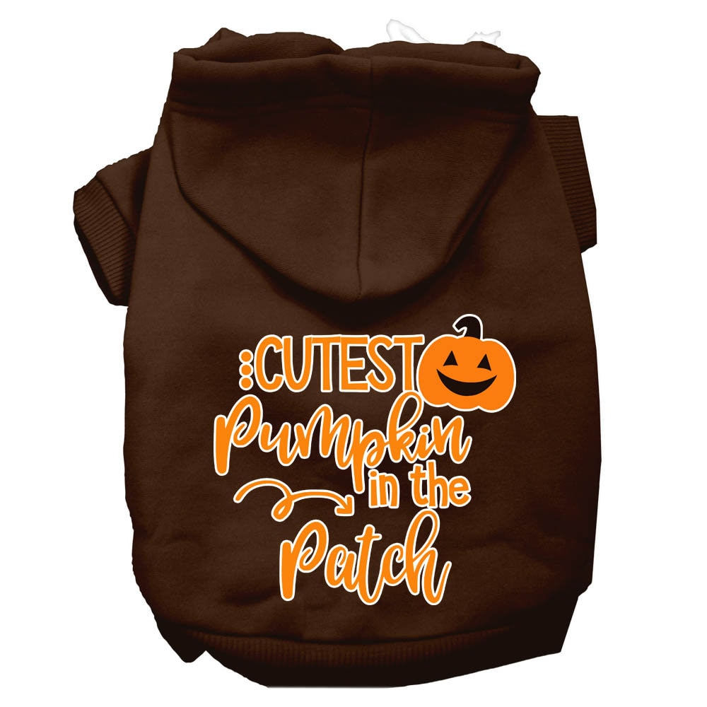 Halloween Pet, Dog & Cat Hoodie Screen Printed, "Cutest Pumpkin In The Patch"