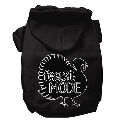 Thanksgiving Pet, Dog and Cat Hoodie Screen Printed, "Feast Mode"