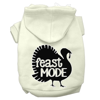 Thanksgiving Pet, Dog and Cat Hoodie Screen Printed, "Feast Mode"