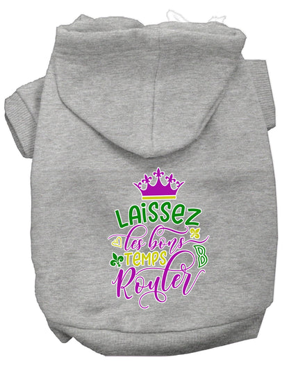 Pet Dog & Cat Hoodie Screen Printed, "Laissez Les Bons Temps Rouler"