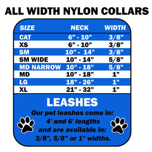 Pet Dog & Cat Nylon Collar or Leash, "School Days"