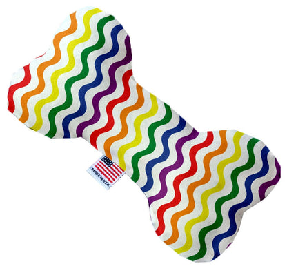 Pet and Dog Canvas or Plush Heart or Bone Toy, "Rainbow Pride Group" (Available in different sizes, and 7 different pattern options!)