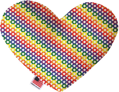 Pet and Dog Canvas or Plush Heart or Bone Toy, "Rainbow Pride Group" (Available in different sizes, and 7 different pattern options!)