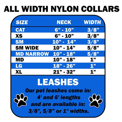 Pet Dog & Cat Nylon Collar or Leash, "Unicorn" *Available in Pink, Blue, Mauve or Aqua!*