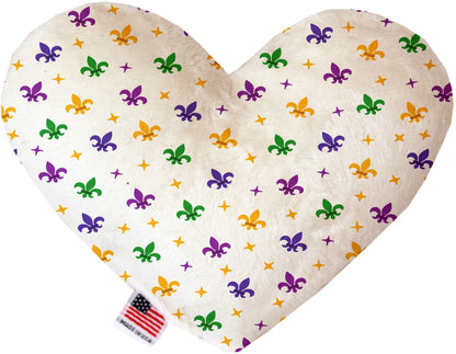 Pet and Dog Canvas or Plush Heart or Bone Toy, "Mardi Gras Group" (Available in different sizes, and 10 different pattern options!)