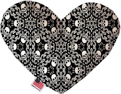 Pet and Dog Canvas or Plush Heart or Bone Toy, "Skulls Group" (Available in different sizes, and 12 different pattern options!)