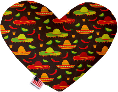 Pet and Dog Canvas or Plush Heart or Bone Toy, "Fiesta Group" (Available in different sizes, and 5 different pattern options!)