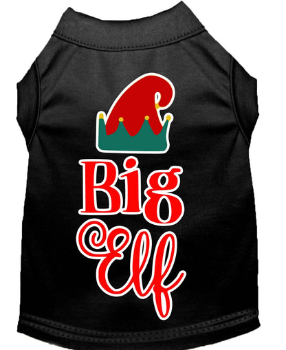 Christmas Pet Dog & Cat Shirt Screen Printed, "Big Elf"