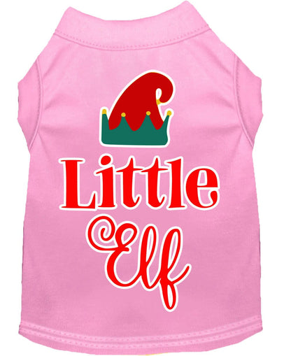 Christmas Pet Dog & Cat Shirt Screen Printed, "Little Elf"