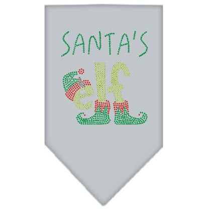 Christmas Pet and Dog Bandana Rhinestone, "Santa's Elf"