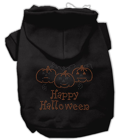 Halloween Pet Dog & Cat Hoodie Rhinestone, "Happy Halloween"