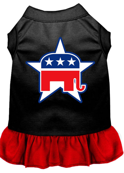 Dog Dress, Pet Dog & Cat Dress Screen Printed, "Republican"