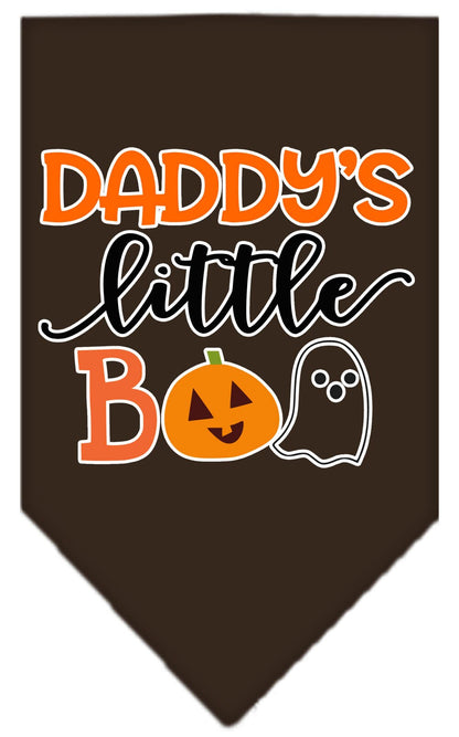 Halloween Pet and Dog Bandana Screen Printed, "Daddy's Little Boo"