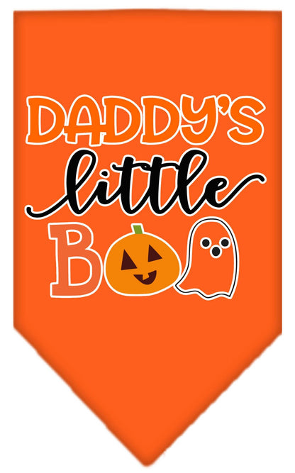 Halloween Pet and Dog Bandana Screen Printed, "Daddy's Little Boo"