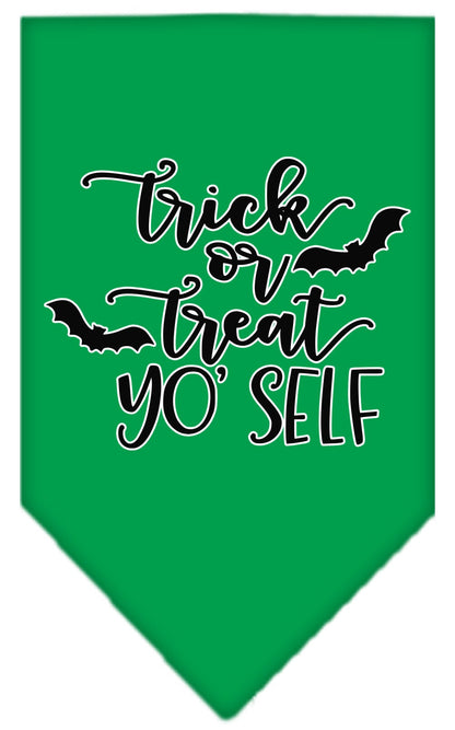 Halloween Pet and Dog Bandana Screen Printed, "Trick Or Treat Yo' Self"